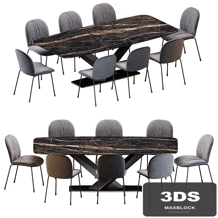 Cattelan Italia Tina chair Stratos Keramik table