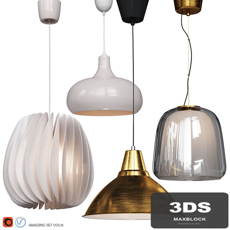 Four Pendant Lights amazing set vol. 15