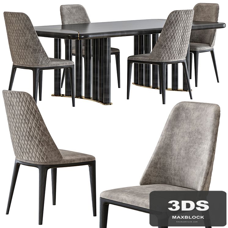 Opera Contemporary Oliver Table and Hilary Armchair Set