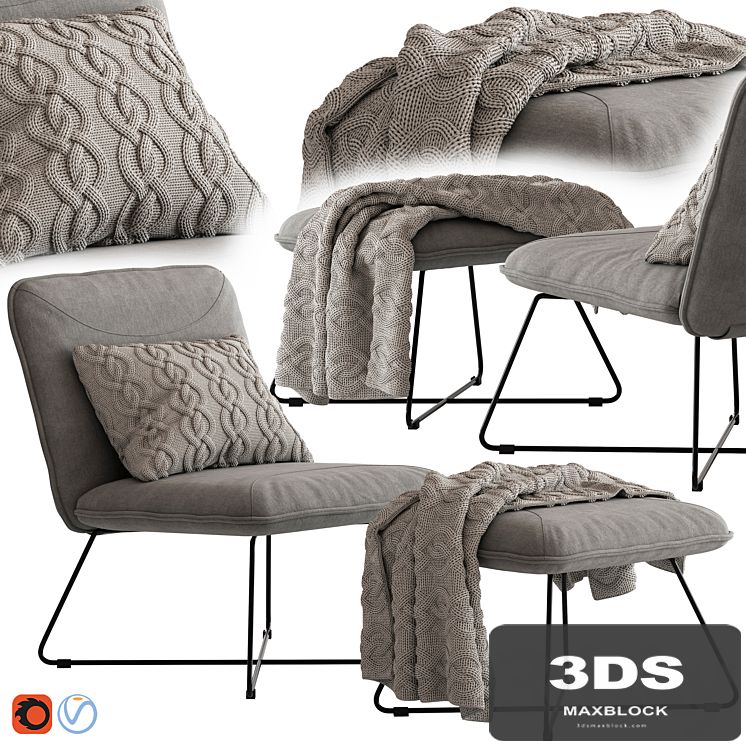 Yolanda Lounge Chair and Ottoman