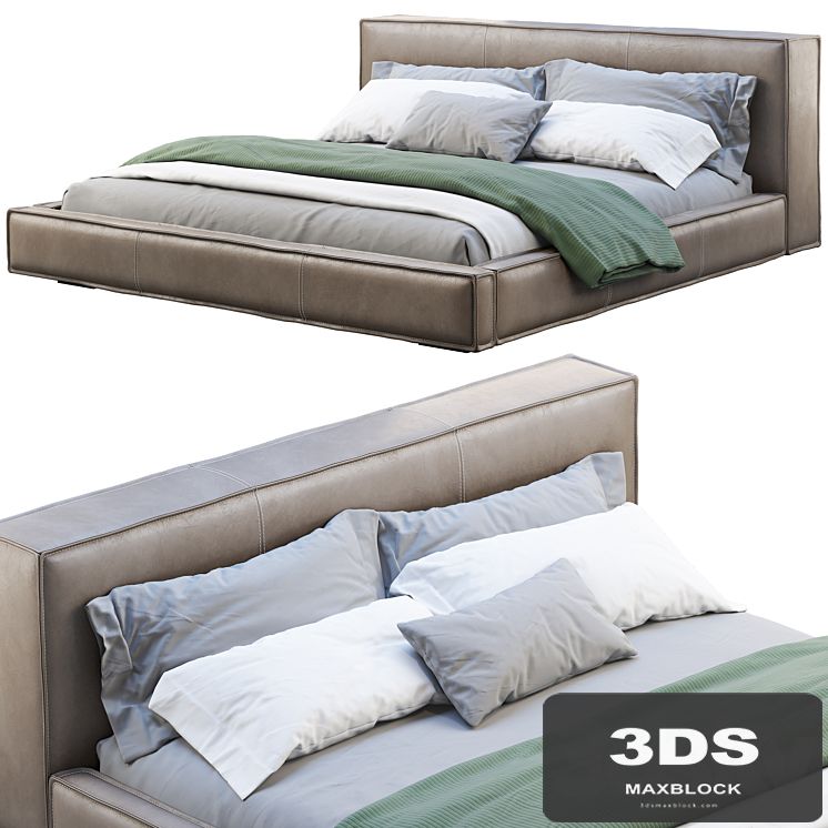 Queen Loft Leather Bed 2