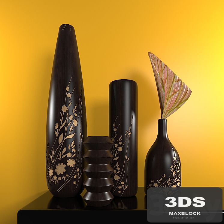 WOODEN VASE