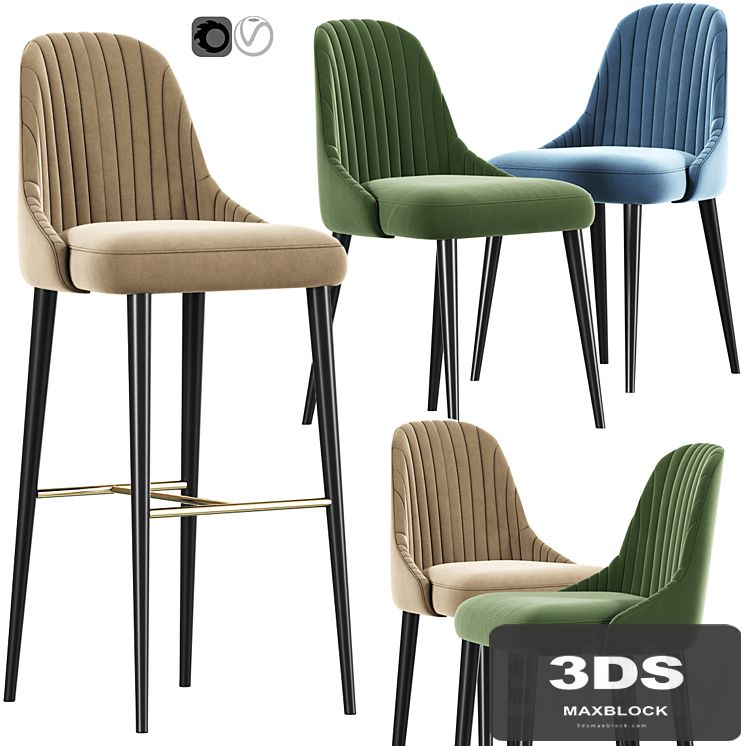 Karina Bar Stool And Chair 02