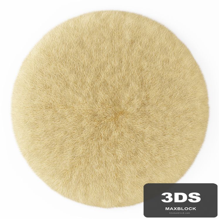 Round rug yellow