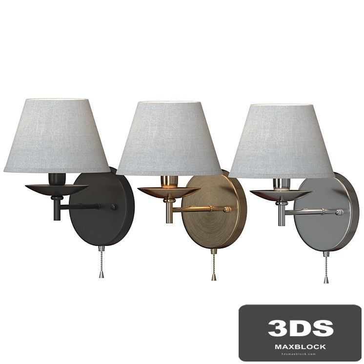 Wall lamp Hotel 60060/1 black / antique bronze / chrome