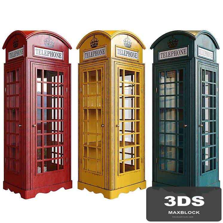 Display cabinet London telephone box