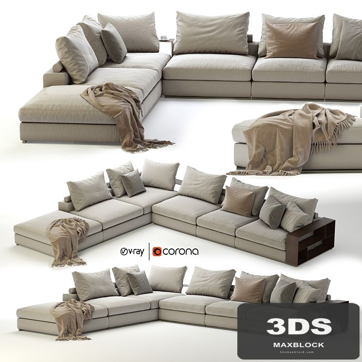 Flexform Groundpiece Sectional Sofa
