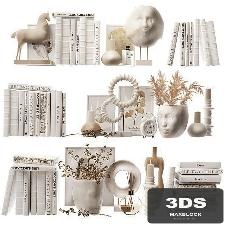 Decorative set for filling shelves 4