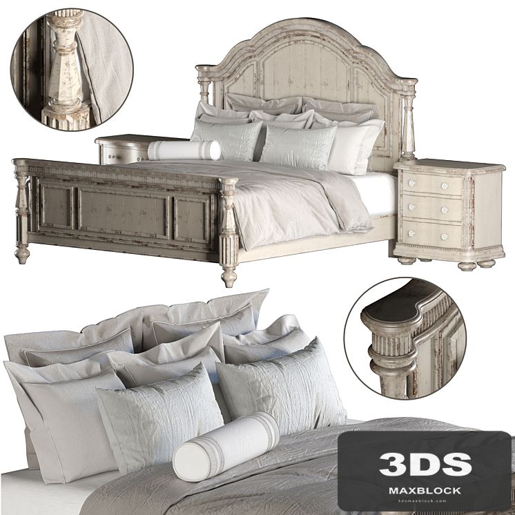 ART FURNITURE BELMAR PANEL BED (KING SIZE)