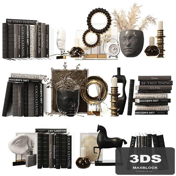 Decorative shelf filling set 6