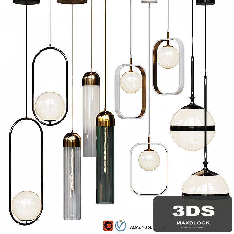 Four Pendant Lights amazing set vol. 17