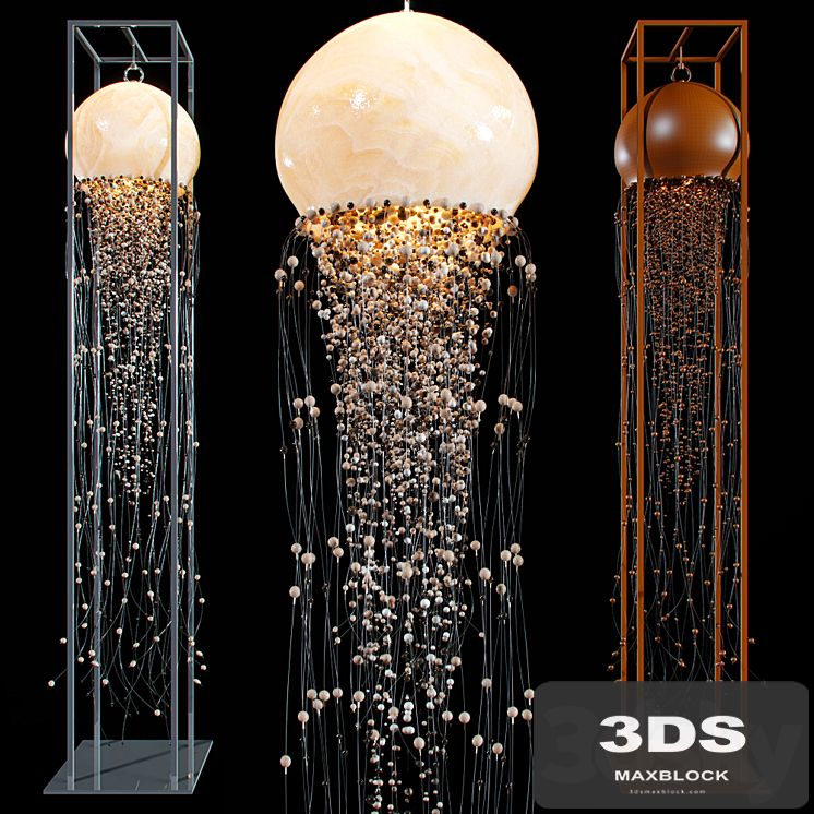 Chandelier and floor lamp JELLYFISH