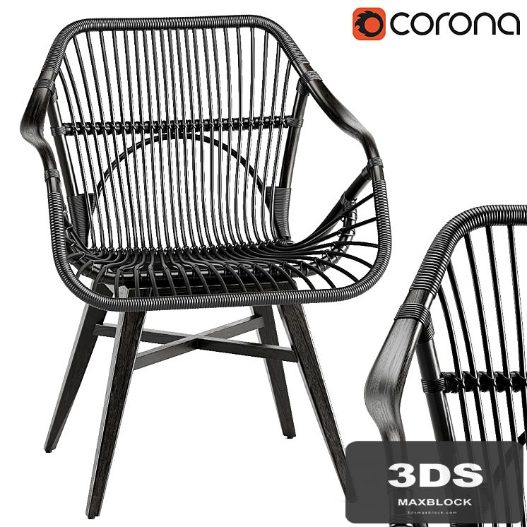 Black wood chair