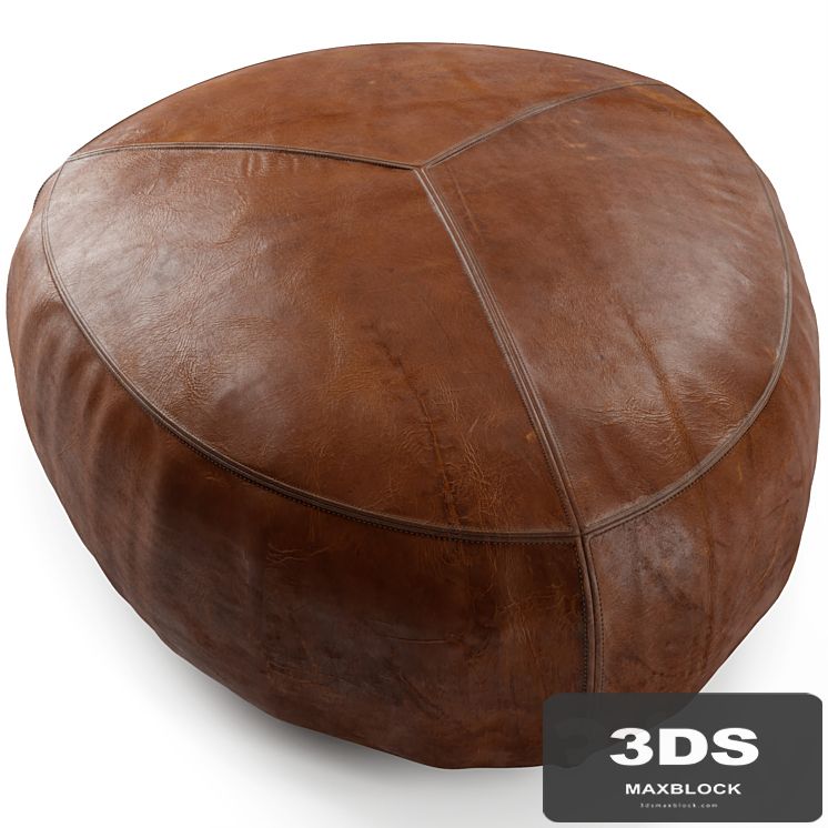 Stone Rawhide Brown Ottoman