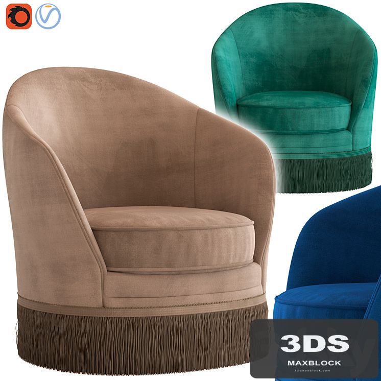 Globewest Kennedy Fringed Armchair