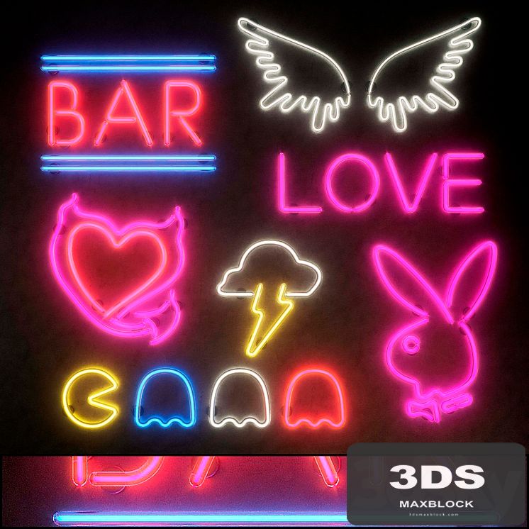 Light modules. Set 17. Neon