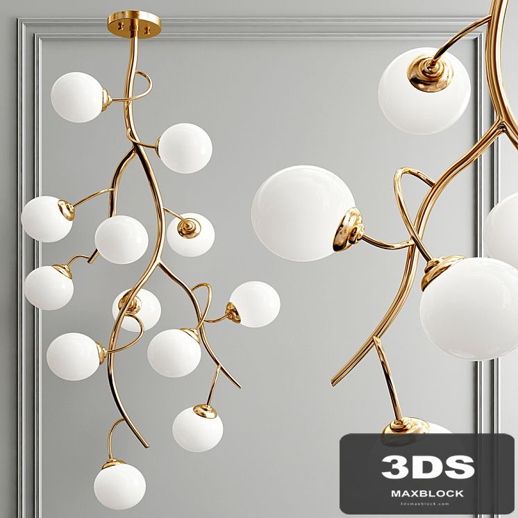 Grapes branch chandelier