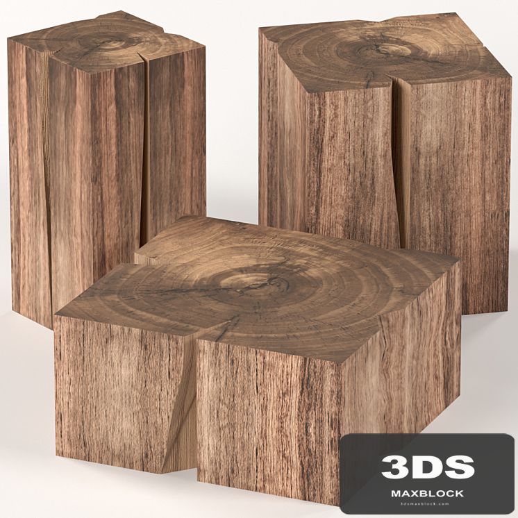 Coffee tables made of stumps