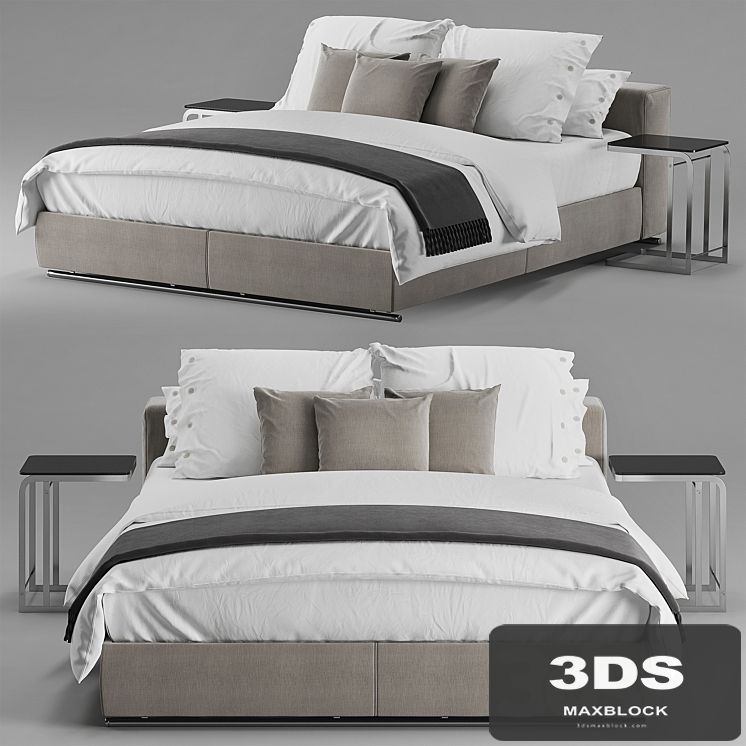 Flexform Groundpiece slim bed