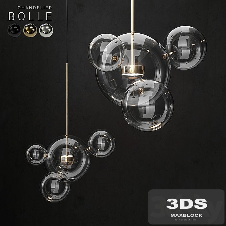 Chandelier Giopato & Coombes Bolle 4 lights