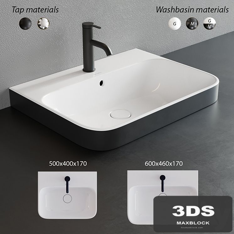 Duravit HAPPY D.2 PLUS Rectangular Washbasin