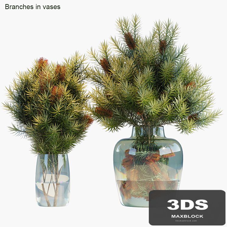 Branches in vases 30: Red Candle