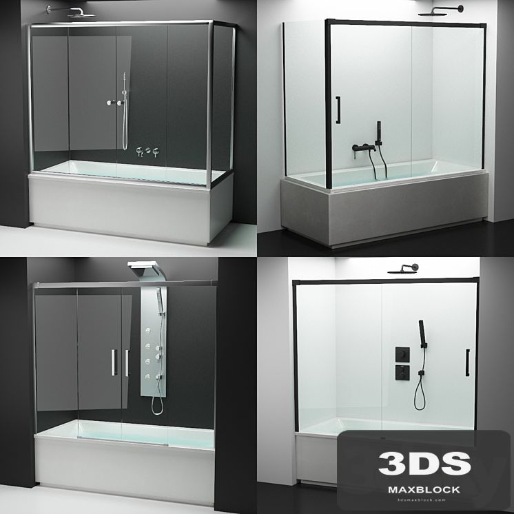 Set of shower cabins Radaway 9 + appliances