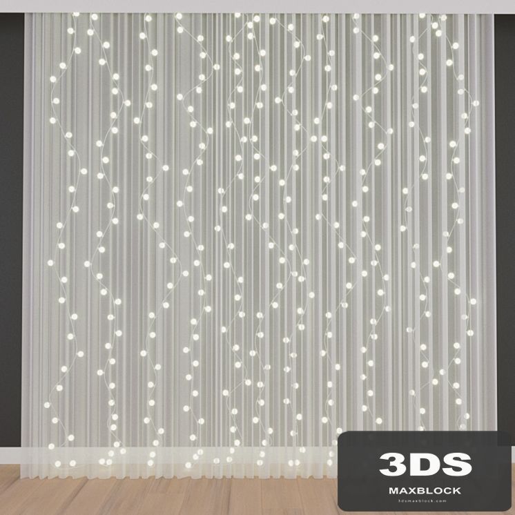 Curtains with garlands