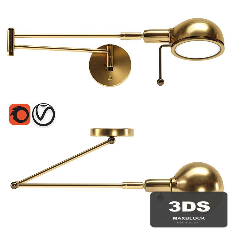 Reade Wall Light Antique Brass