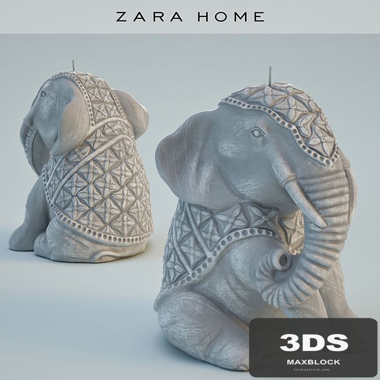 Zara home candle Seated Elephant