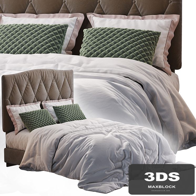 Elliot Curved Upholstered Bed