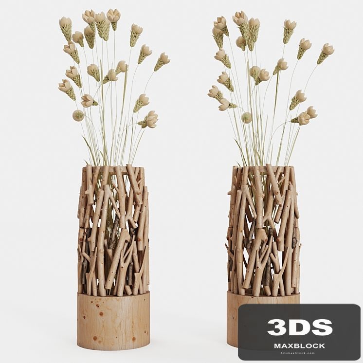 Small wood vase stand