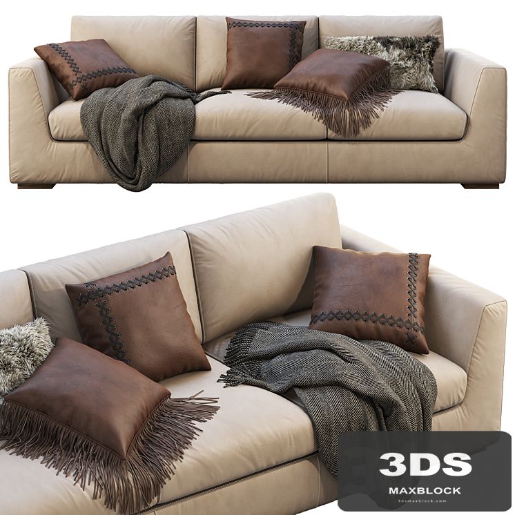 RH Modena Taper Arm Sofa