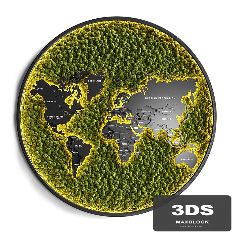 Vertical garden world map