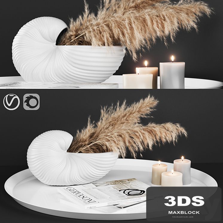A decoratively artificial Pampas flower 02