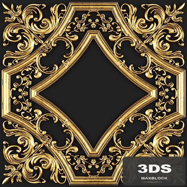 Stucco pattern. Rosette.