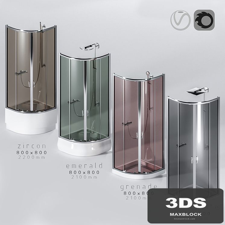 Shower Cabins 4pcs