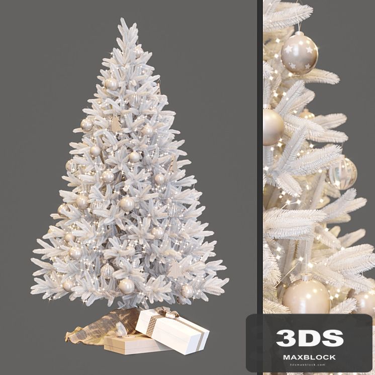 White christmas tree
