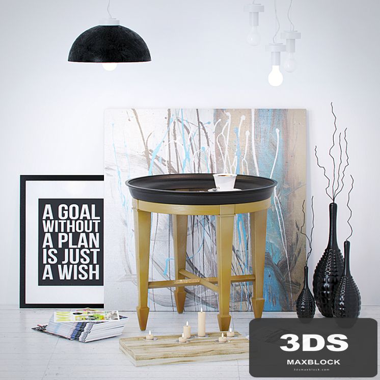 Luna End Table with decorative dial