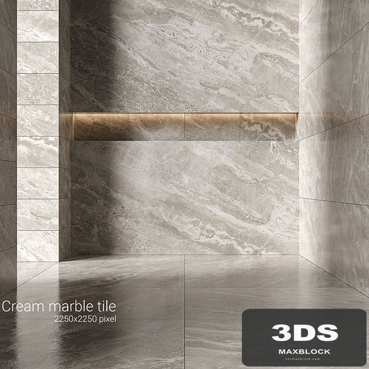Cream marble tiles 3