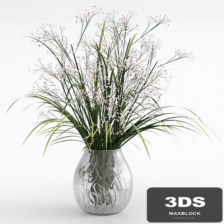 Bouquet of grass with flowers
