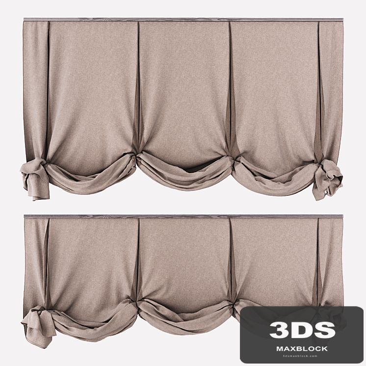 London curtains in two positions