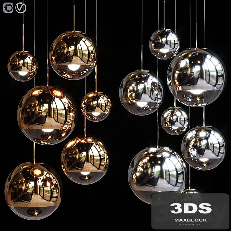 Pendant Light Group Tom Dixon MIRROR BALL FAMILY PENDANT