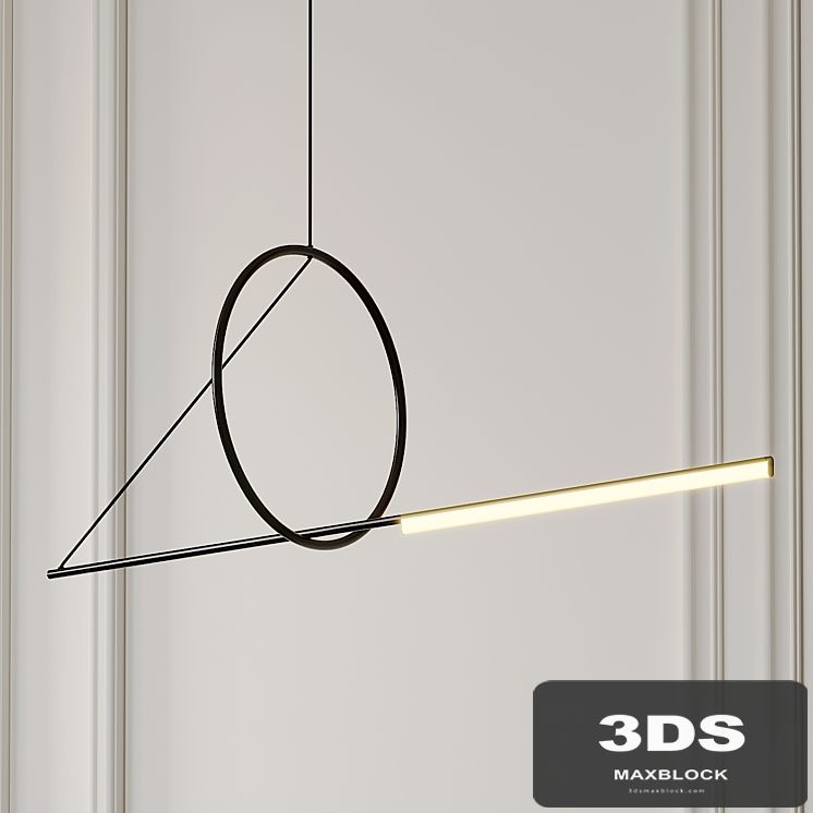 Cercle Et Trait Linear Suspension By CVL Luminaires