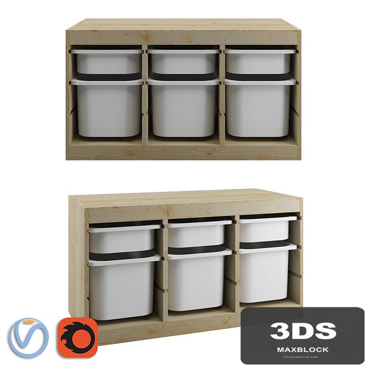 TROFAST Storage combination with boxes / TROFAST storage module with containers