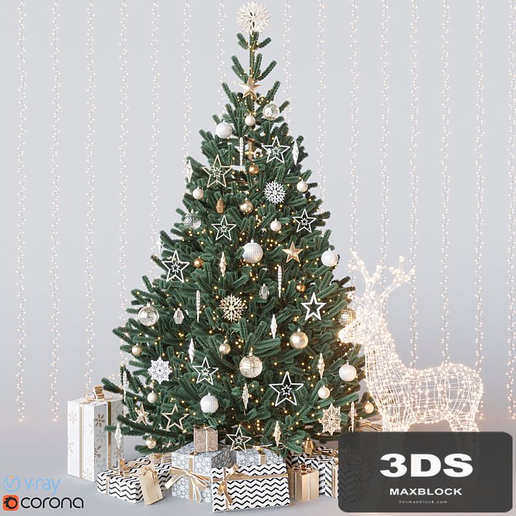 Gold christmas tree