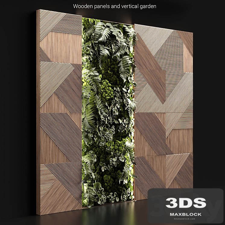Wooden panels and vertical garden 2