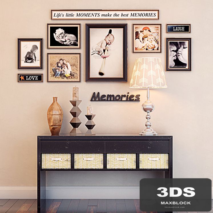 Console table with decor