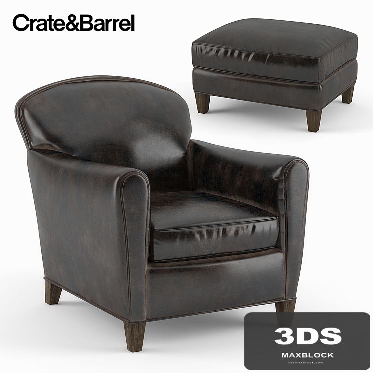 Crate&Barrel / Eiffel Leather Chair
