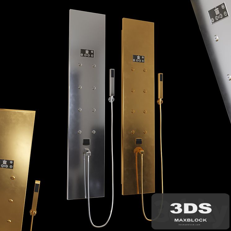 Shower column OIKOS gold chrome